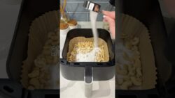 viral air fryer candied cashews recipe 😋 #cashew #recipe #airfryer #shorts #dessert #easyrecipe