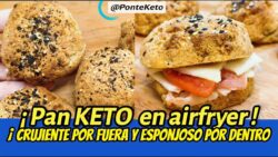 🥖 ¡PAN KETO EXPRESS en FREIDORA de AIRE ¡solo 12 min! 😱apto para diabéticos e intolerantes al gluten