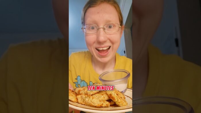 ¡Receta de pepinillos fritos en freidora de aire! #shorts