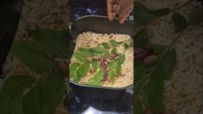 Air Fryer Crispy Murmura Chivda Recipe…#shorts #youtubeshorts #shortsfeed #airfryer #food #viral