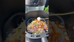 Air Fryer Rice Recipe | Easy 20-Minute Veg Pulao Rice #shorts