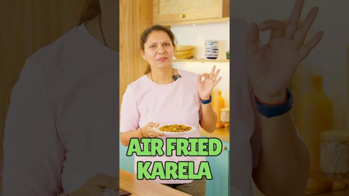 Aisa karela bacche bhi maang kar khayenge 😋🤩 | karela in Airfryer | #shorts | Kabitaskitchen