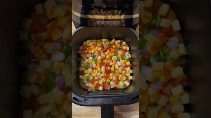 BIG BREAD CHEESE PIZZA Recipe in Air Fryer #shorts #reels #viral#trending #yt