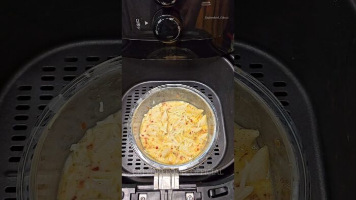 Baked Cheese Pasta In Air Fryer #trending #viral #recipe #shorts
