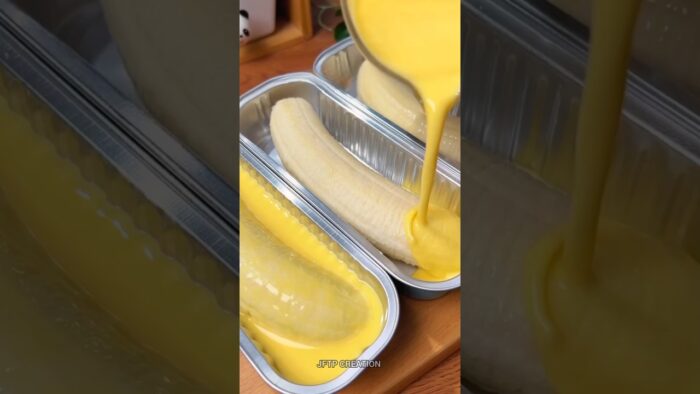 Banana Baked Custard 🍌🥚 | Air Fryer Dessert Recipe | Easy & Creamy | JFTP Creation