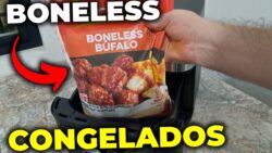 Boneless precocidos y congelados de pollo de la marca bachoco en freidora de aire oster