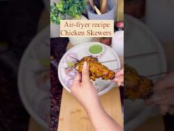 Chicken Skewers under 15mins AIRFRYER RECIPE ❤️🍗🍗🍗
