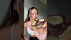 Chocolate Banana Bread Crumpet 🍌🍫 | Easy Air Fryer Breakfast Dessert