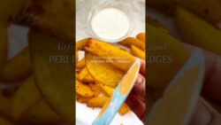 Crispy Peri Peri Potato Wedges in Air Fryer | No Fry Snack Recipe #snackrecipe #airfryerrecipes