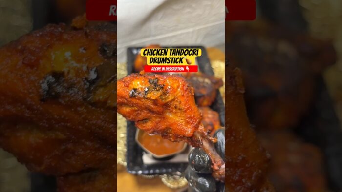Crispy Tandoori Chicken Drumsticks 🤤🔥 #Shorts #viral #chicken #recipe #food #airfryer