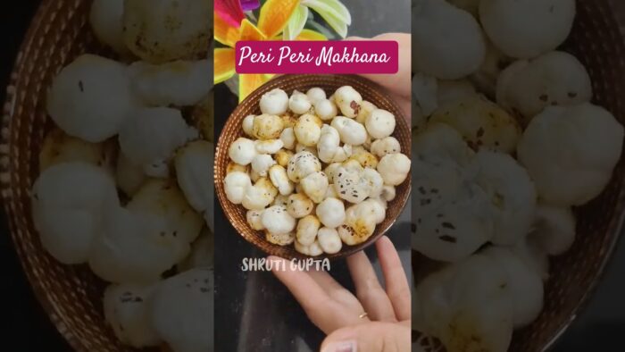 Crunchy Peri Peri Makhana Recipe In Airfryer | Loaded with Calcium Rich Tea time Snack #shortsvideo