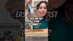 Easiest and fastest way to make a steak dinner! #cooking #easydinner #easyrecipe #easymeals