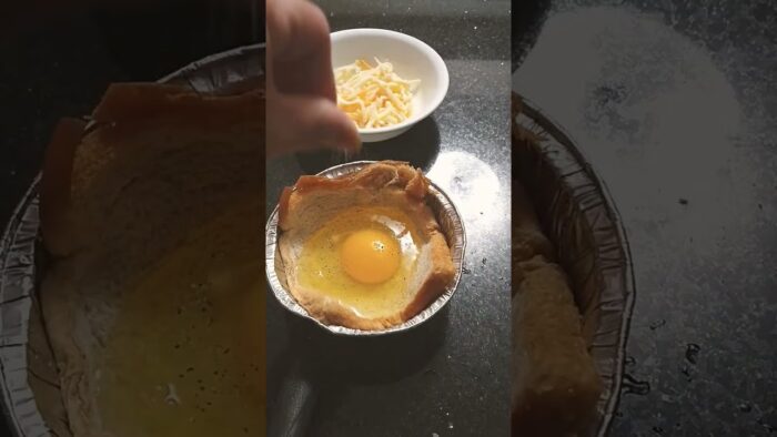 Egg & cheese Toasted in an Air fryer.