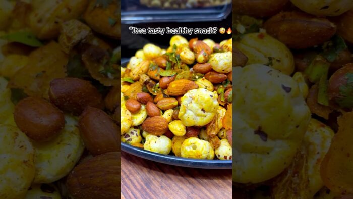 Healthy Makhana Snack in Air Fryer 🔥 | Crispy Dry Fruits Recipe | Oil Free & Tasty #shorts #healthy