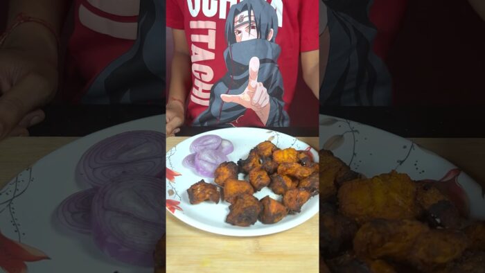 Juicy chicken tikka in air fryer—smoky, spicy, tender, and super easy!#shorts