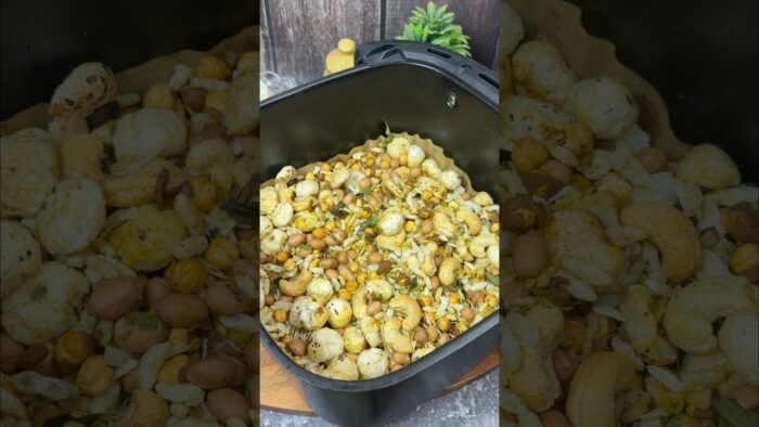 No Oil Namkeen Recipe😋#namkeen #nooilrecipe #airfryerrecipes #trending #shorts