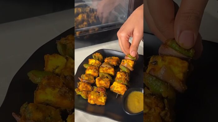 Paneer tikka recipe |achari paneer tikka| #shorts #paneertikka #airfryer #paneerrecipe #viral #food