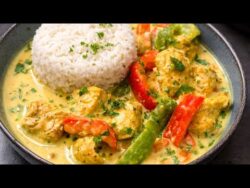 ⭐️Poulet curry moutarde thermomix fondant et crémeux prêt en 20’