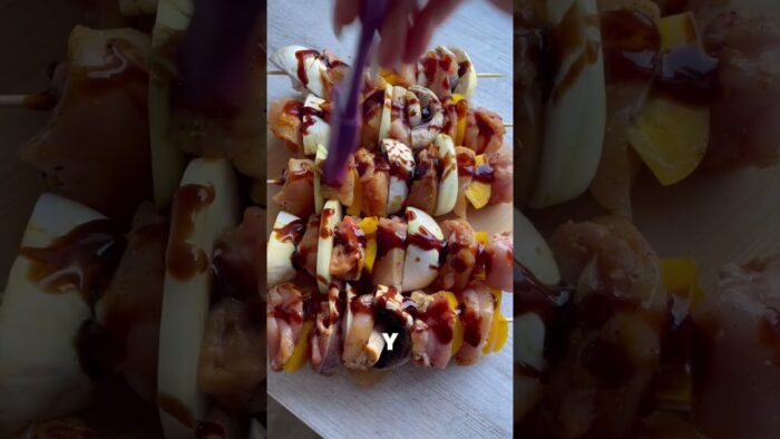 Receta de BROCHETAS DE POLLO A LA FREIDORA DE AIRE  #recetas #alimentossanos #receta