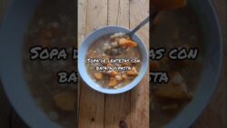 🍠Sopa de lentejas con batata y pasta🍠
