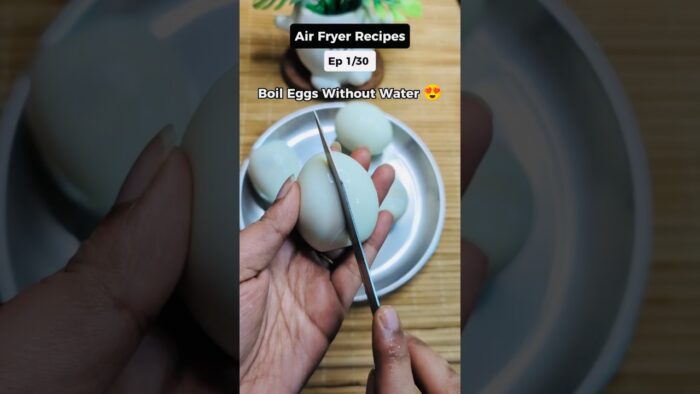 Viral Air Fryer Boiled Eggs 😱🔥 | Easy No Water Recipe #trending#viral#airfryer#airfryereggs#shorts