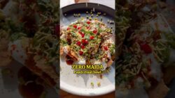 Zero Maida Papdi Chaat – high in protein💪🏻 & weightloss friendly ✨ #healthy #weightlo ...