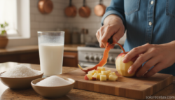 Batido de manzana cremoso: receta con coco y leche fria