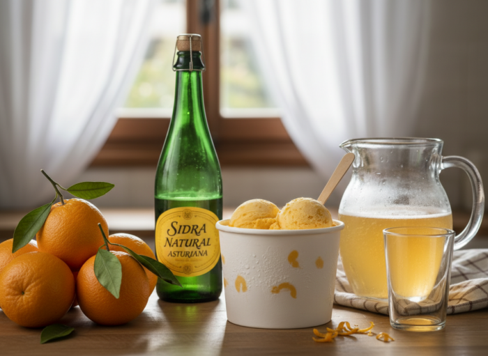 Cóctel de sidra con naranja: receta refrescante con helado
