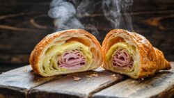 Croissants rellenos salados al estilo brunch