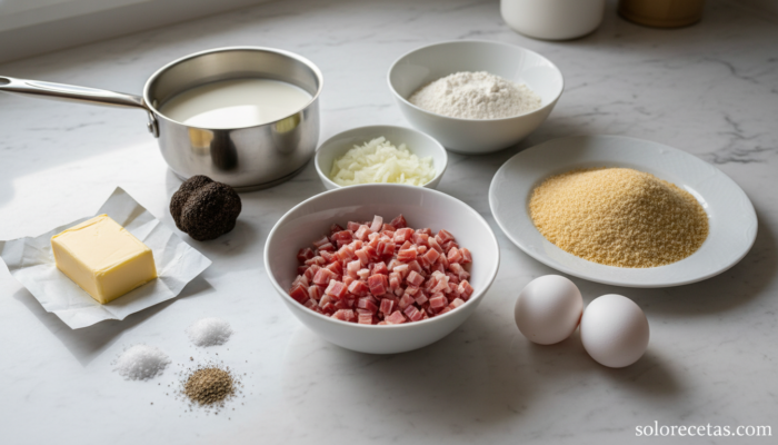Croquetas de Navidad de jamón ibérico y trufa: receta cremosa