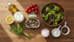 Ensalada de berberechos con salsa de yogur: receta fresca en 15 minutos