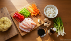 Fideos chinos con pollo: receta autentica al wok en 30 minutos