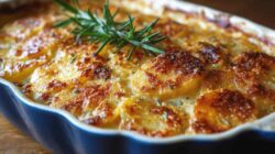 Patatas aplastadas al horno con parmesano