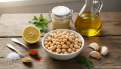 Receta de humus casero: crema de garbanzos cremosa y autentica