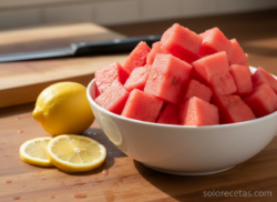Sandía al aguardiente de cerezas: postre fresco de verano