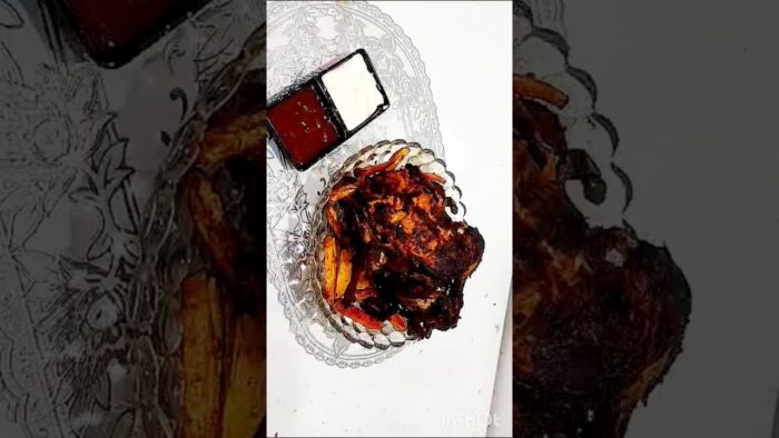 tandoori chicken 🍗 at home in air fryer 😋#shorts #cooking #viral #shortvideo