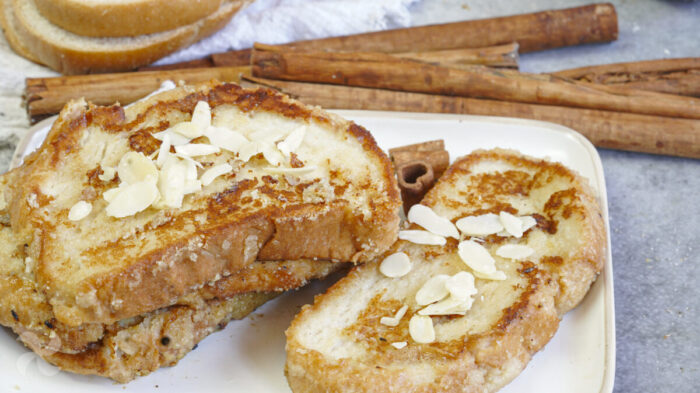 Torrijas veganas con almendra