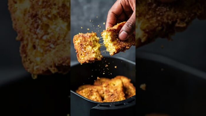 5-Minute Air Fryer Egg Toast That’s Actually Crispy #airfryer #breakfast #shorts