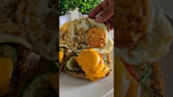 5 Minutes Easy Breakfast in Air Fryer #shorts #viral #trending #highprotein #sandwich #youtubeshorts