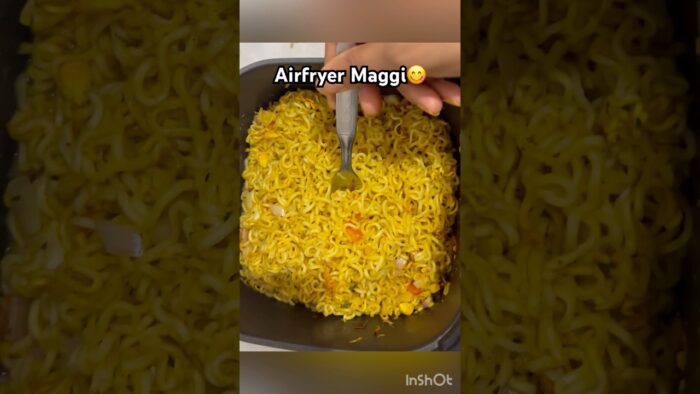 Air Fryer Maggi recipe 🍜🔥 | 10 Min Easy Maggi Recipe #shorts