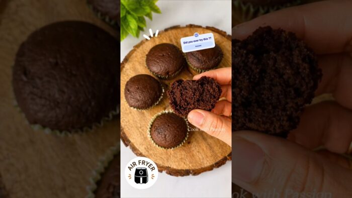 Air Fryer Magic 🔥# 8 😍 Itne Soft Muffins? No Oven Needed! #shorts #chocolatecake