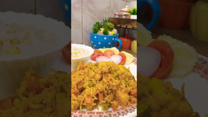 Air fryer veg pulao recipe #shorts 👍🏼👍🏼