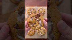 Airfyer kinder cookies🤤 #cookies #shorts #recipe #fyp #explorepage #viral #recipe #dessert #yummy