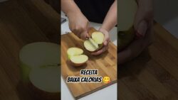 Baixo em calorias sem açúcar sem farinha você vai amar 😋 #maça #receitas #airfryer