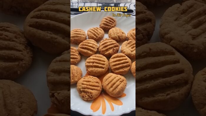 Cashew Cookies in Air Fryer 😍 Easy Eggless Recipe | Pure Veg