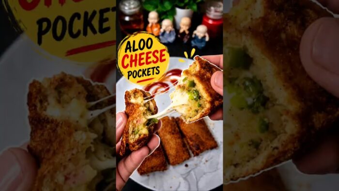 Cheese Potato Pockets 🤯 | Air Fryer Recipe 😋 #shorts #viralshort #potatorecipe #viralshortsvideo