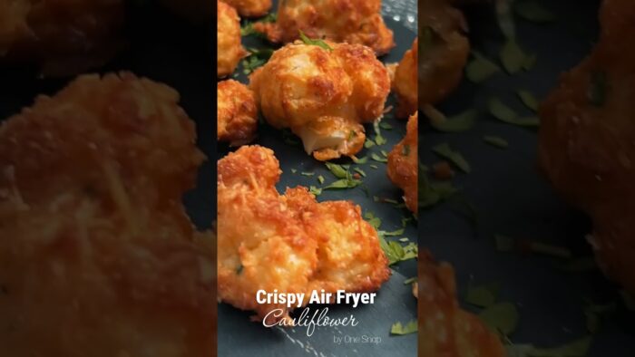 Crispy Air Fryer Cauliflower Bites 🥦🔥 #shorts