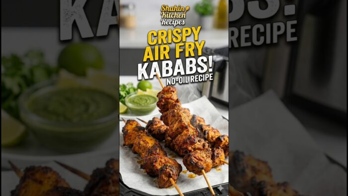 Crispy Air Fryer Chicken Kababs! 🍢 #easyrecipes #food #airfryer