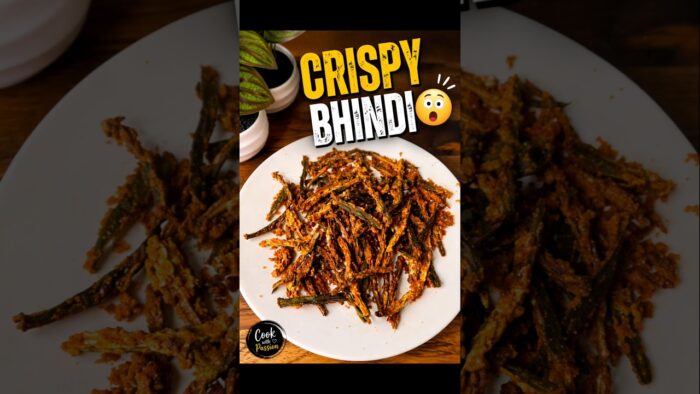 Crispy Bhindi 😳 | Easy Evening Snack (No Fry / Air Fryer day 8 ) #shorts #airfryer