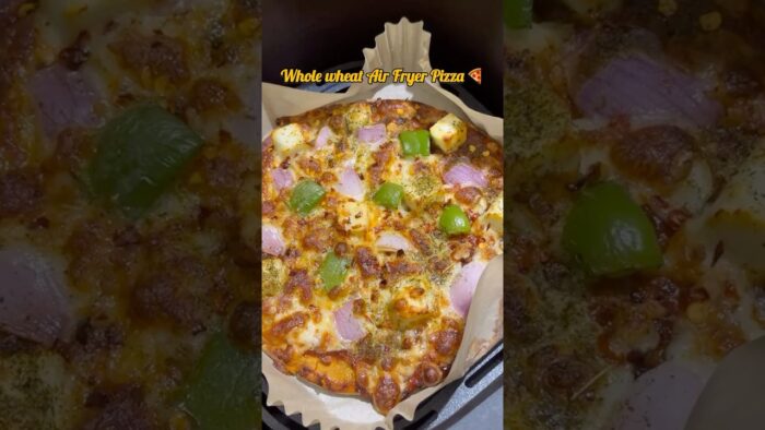 Episode 2 of my Air Fryer Series 🍕#fyp #pizza #airfryer #recipe #healthy #recipes #wheat #recipes